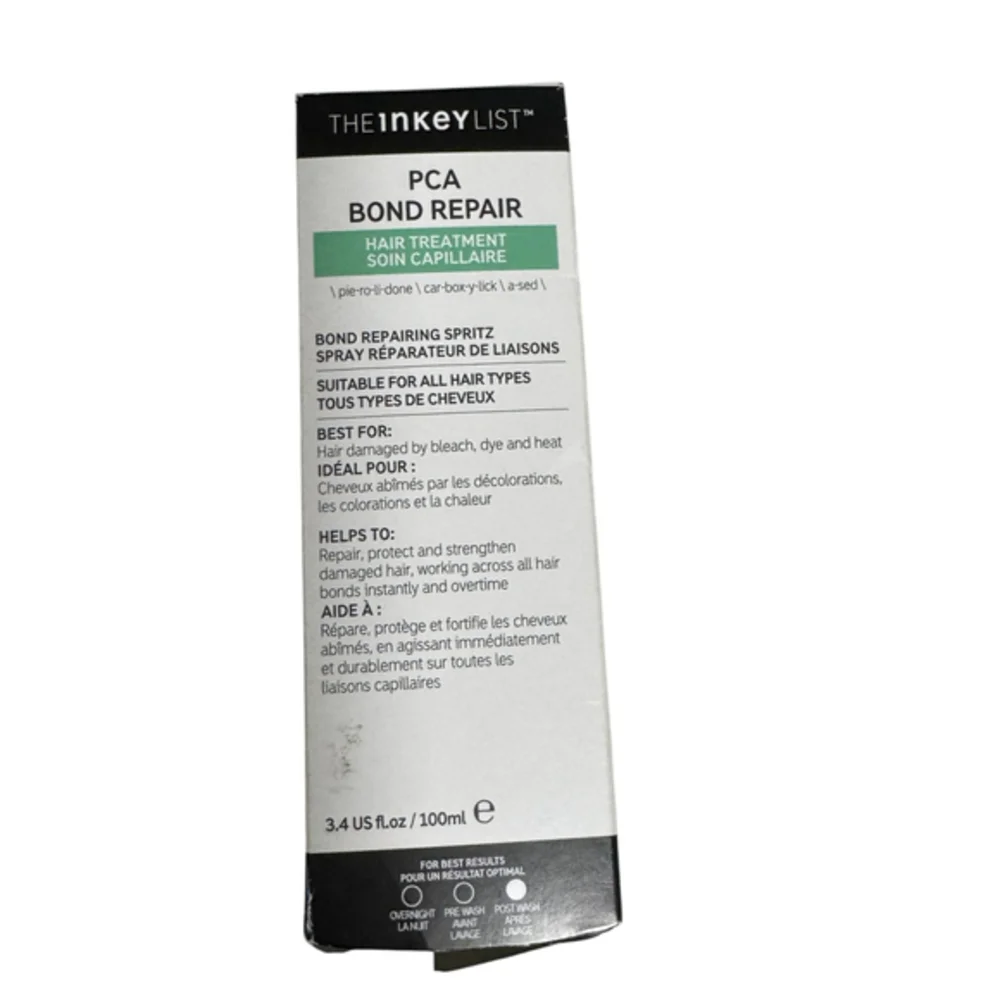 The Inkey List PCA Bond Repair, Hair Treatment for Damaged Hair 3.4 US fl.oz